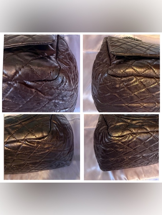 Chanel Reissue 2.55 Flap in Metallic Bronze Aged Calfskin w/ Gunmetal Hardware - Picture 7 of 12